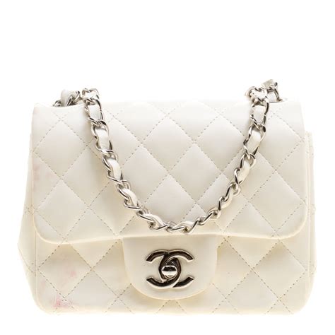 chanel white leather bag|chanel bag leather types.